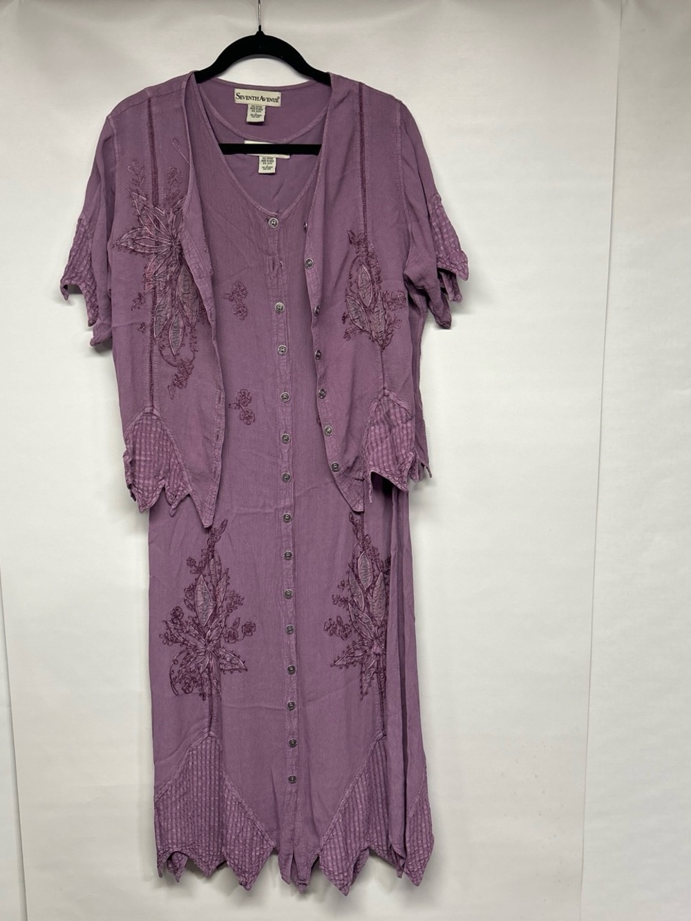 Seventh Avenue vintage Ryon Dress with Cardigan Size L
